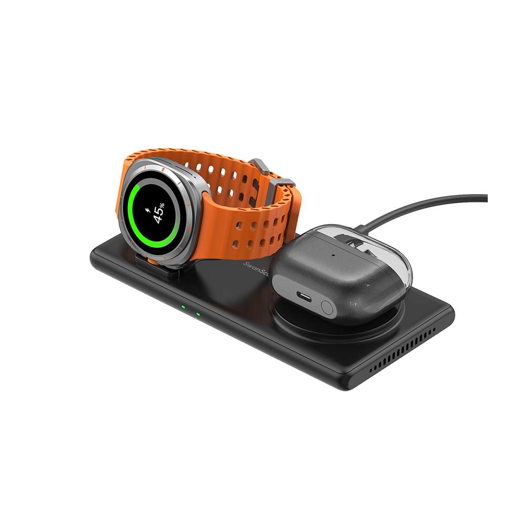 SwanScout 502S - 2-in-1 Kabelloses Ladegerät für Samsung