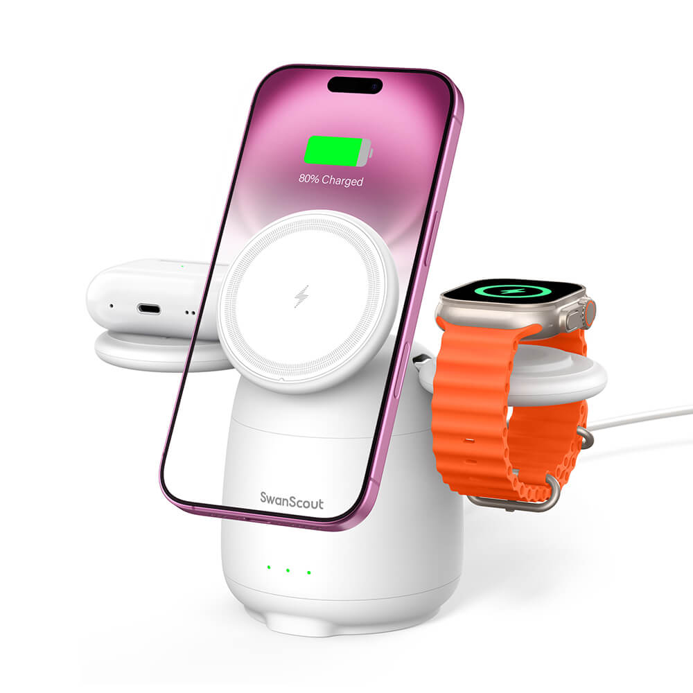 The swanscout 707M offers MagSafe-compatible fast charging for the iPhone 16, making it an ideal everyday power solution.