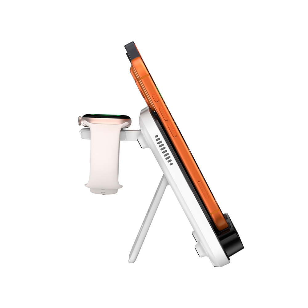 SwanScout 710A - Bezprzewodowa ładowarka dla dwóch telefonów i jednego zegarka Apple