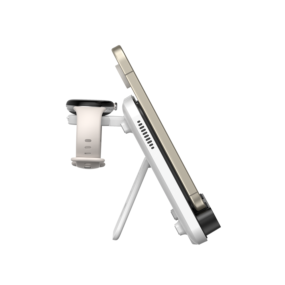 SwanScout 710G2 - Kabelloses Ladegerät für zwei Telefone und eine Uhr von Google