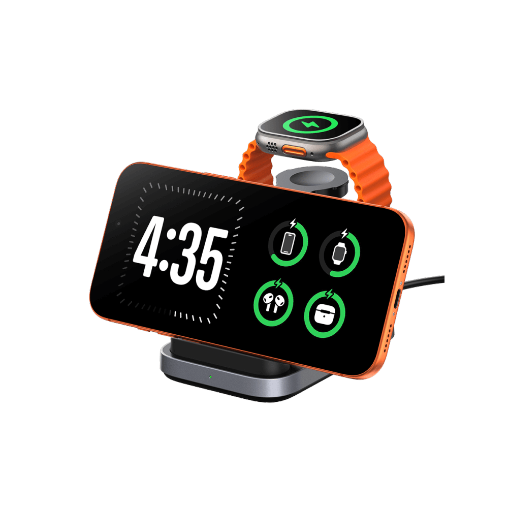 SwanScout 713A - Składana bezprzewodowa ładowarka 3 w 1 dla Apple