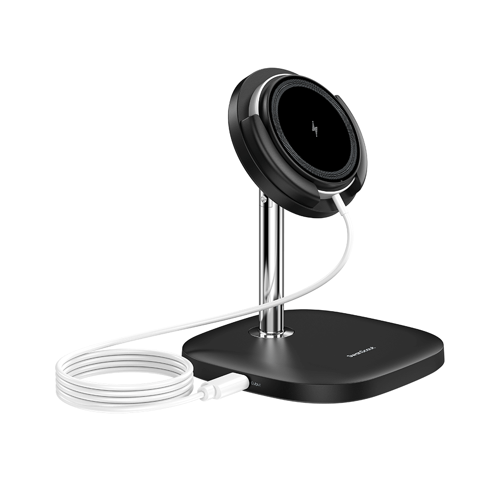 Samsung magsafe charging stand on a white background