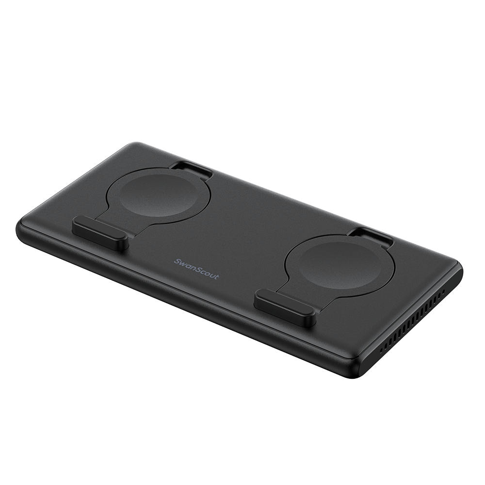 Compact folded view of the SwanScout 507DS, showcasing its travel-friendly design that easily fits into a pocket or business bag.