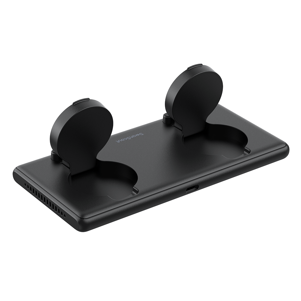 Rear-right view of SwanScout 507DS highlighting the stable structure and high-quality build for long-term multi-device charging.