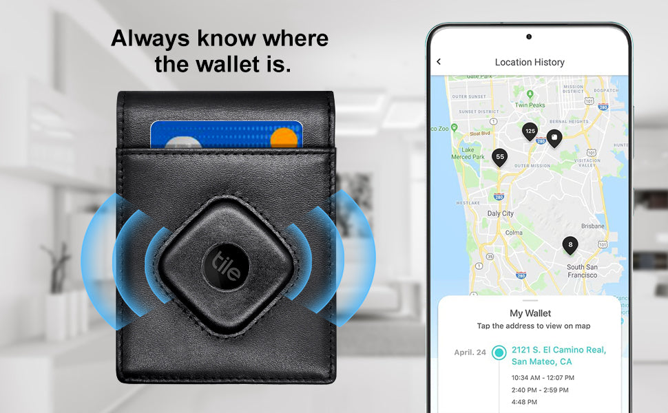 SwanScout 102T Wallet Integrates a Tracker Holder, Enabling You to Track the Wallet and Reduce the Risk of Losing it. SwanScout 102T Wallet for Tile Mate Compatible with Tile Mate Not Includes Tile Mate With Innovative Design on Function & Stylish Design on Appearance, Our Wallets Can Both Meet Your Daily Use and Match Your Fashion Style.