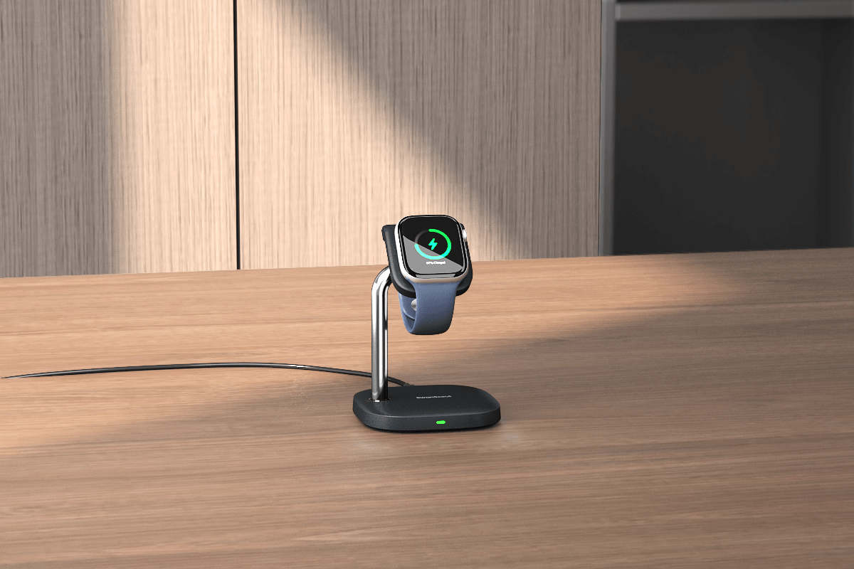 Designed with a solid base, the SwanScout 505A holds your Apple Watch steady while fast charging overnight.
