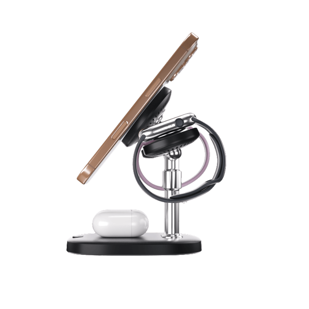 Elevate your setup with the SwanScout 709M, an elegant Apple Watch charger stand made for modern users.