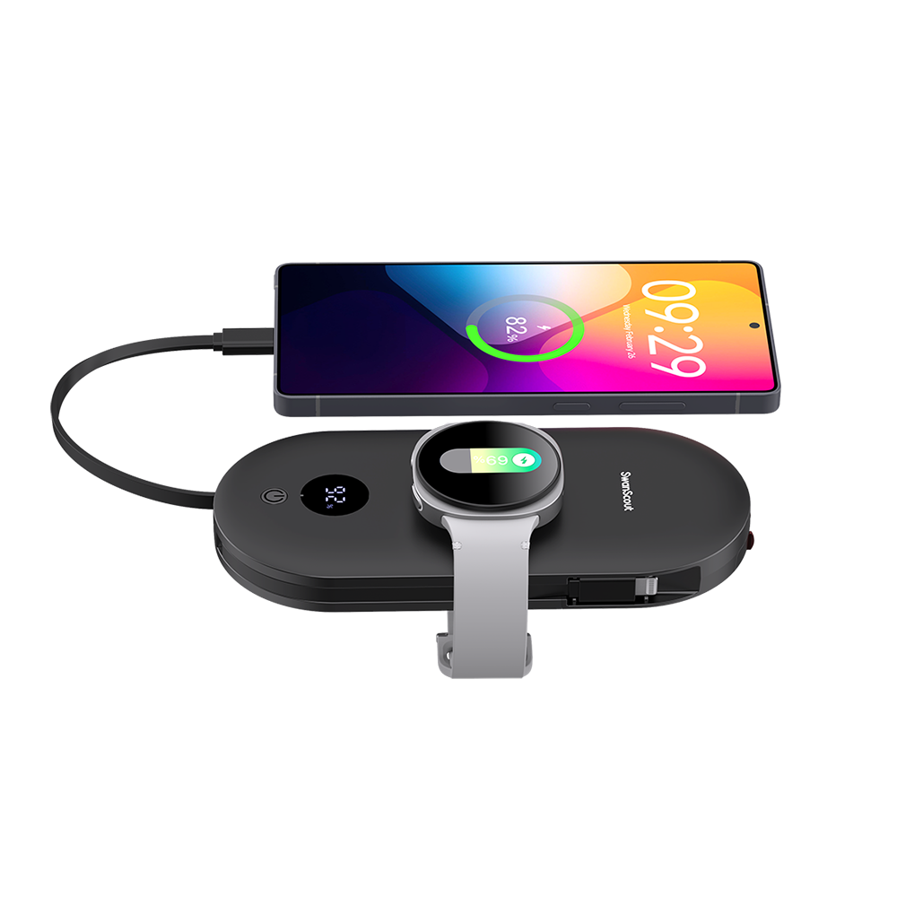 SwanScout 302S multi-device power bank for USB-C smartphones and Samsung watch