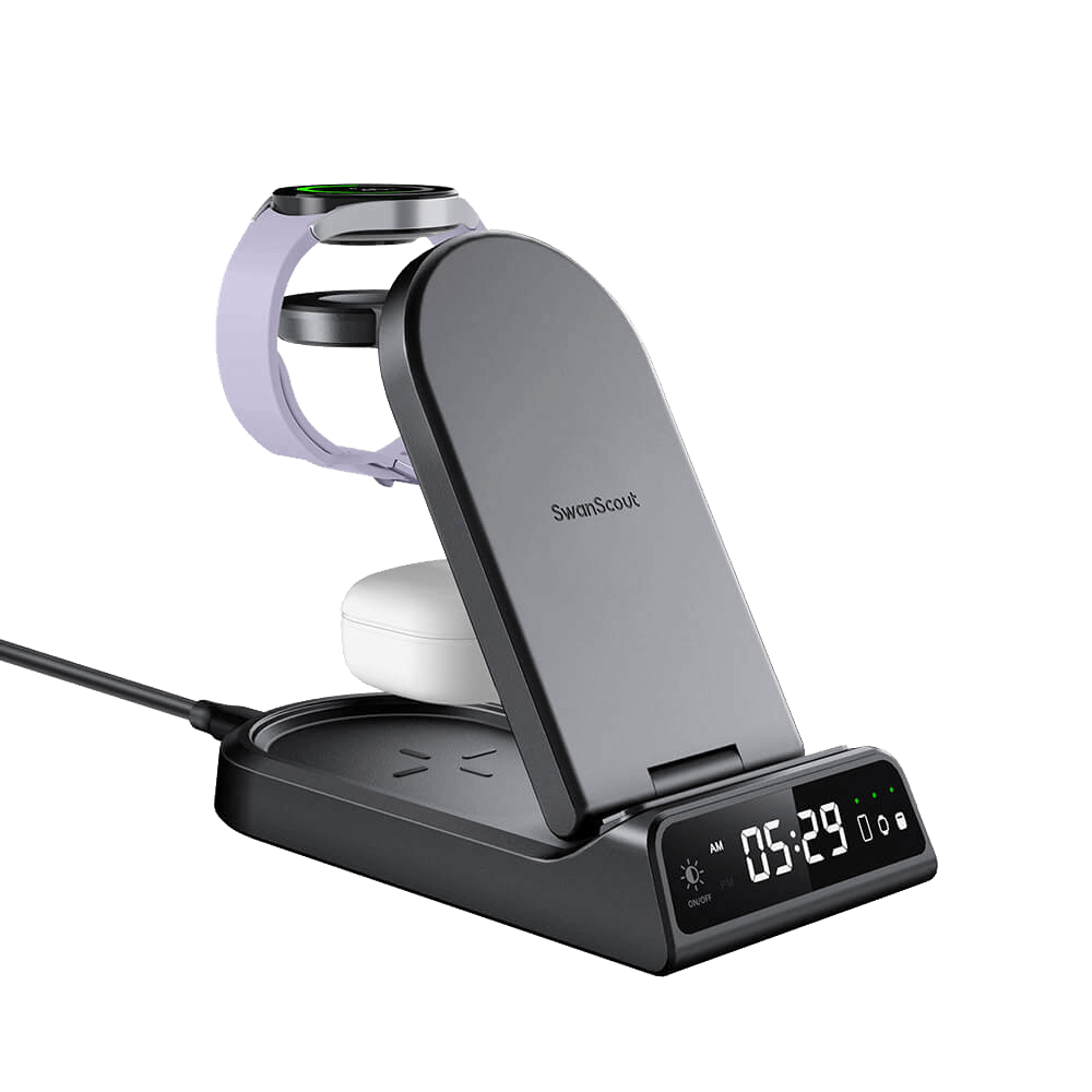 SwanScout 702S - Wireless Charging Station for Samsung with Clock