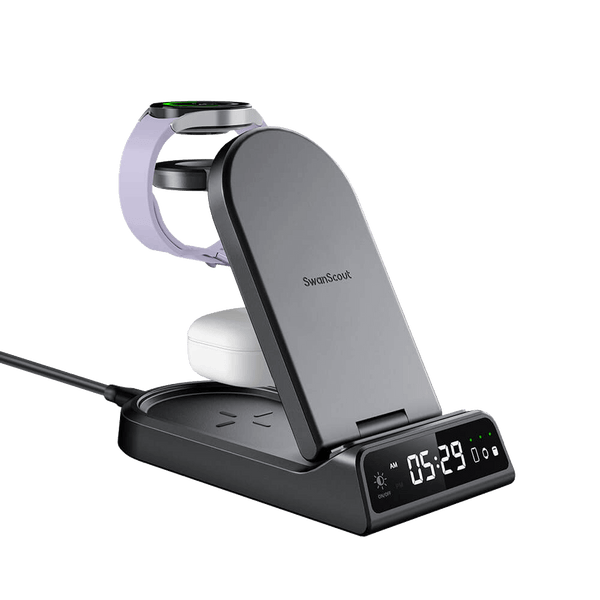 SwanScout 702S - Wireless Charging Station for Samsung with Clock