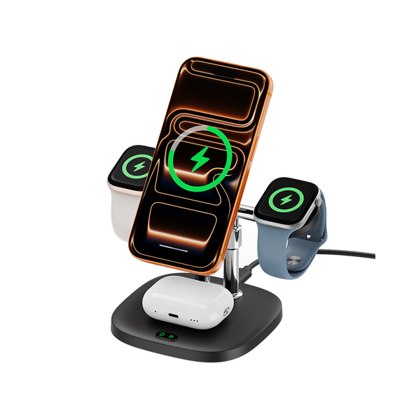 SwanScout 709M - 4 в 1 магнитно безжично зарядно за Apple