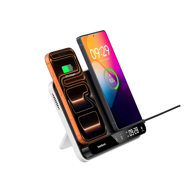 SwanScout 504 - Безжично зарядно за два телефона