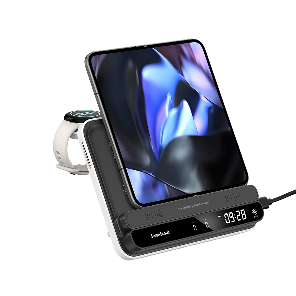 SwanScout 710FG2 - Chargeur sans fil pour Pixel Fold / Pixel 9 Pro Fold et Pixel Watch 2/3
