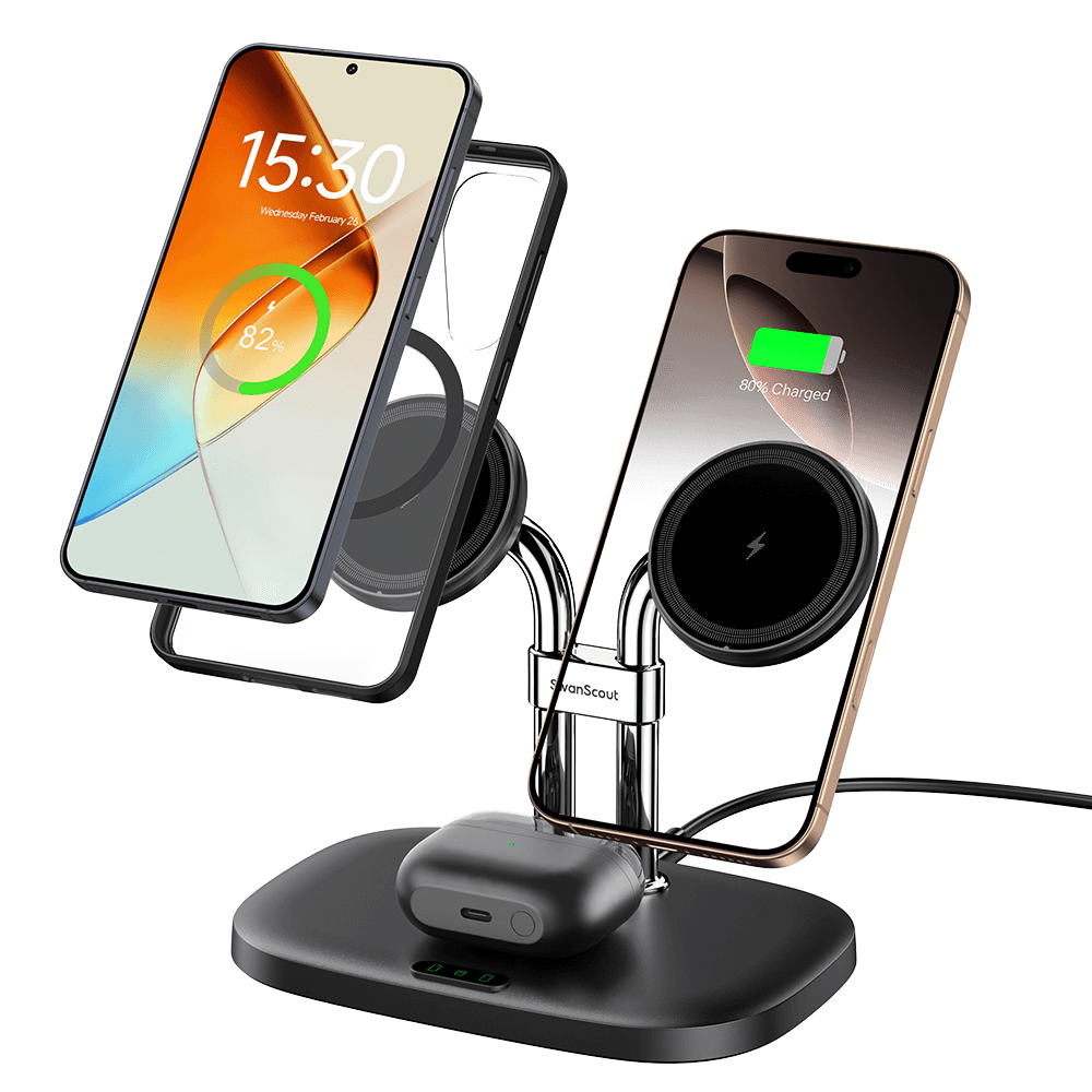 SwanScout 706SM - Chargeur magnétique double pour Samsung