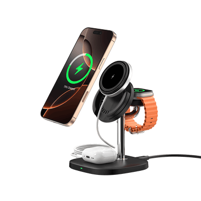 SwanScout 711M offers seamless magnetic charging for AirPods Pro 2, keeping all your Apple gear powered in one elegant spot.