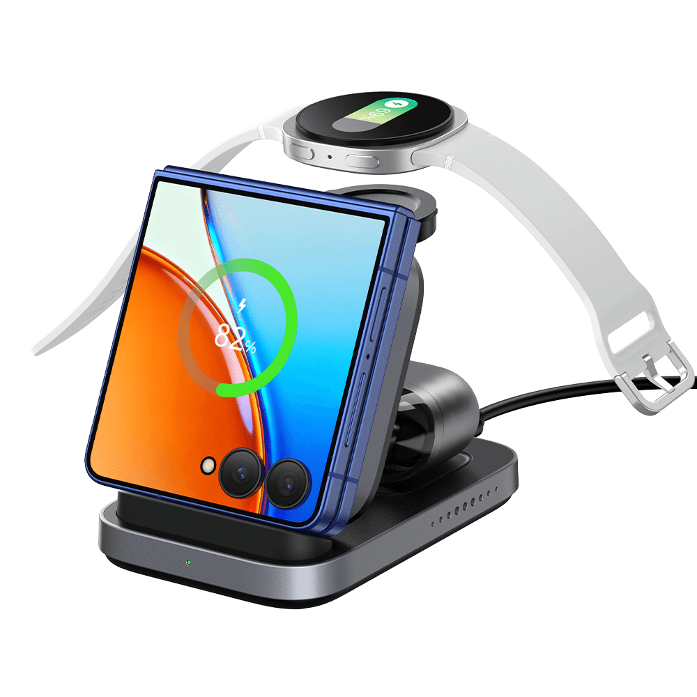 SwanScout 713F – Bezprzewodowa ładowarka 3 w 1 dla Samsung Z Flip 7