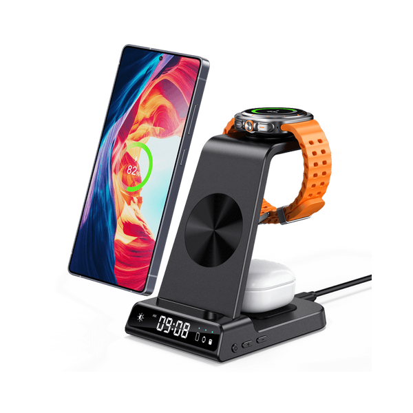 SwanScout C01 – 3v1 bezdrátový nabíjecí stojan pro Samsung