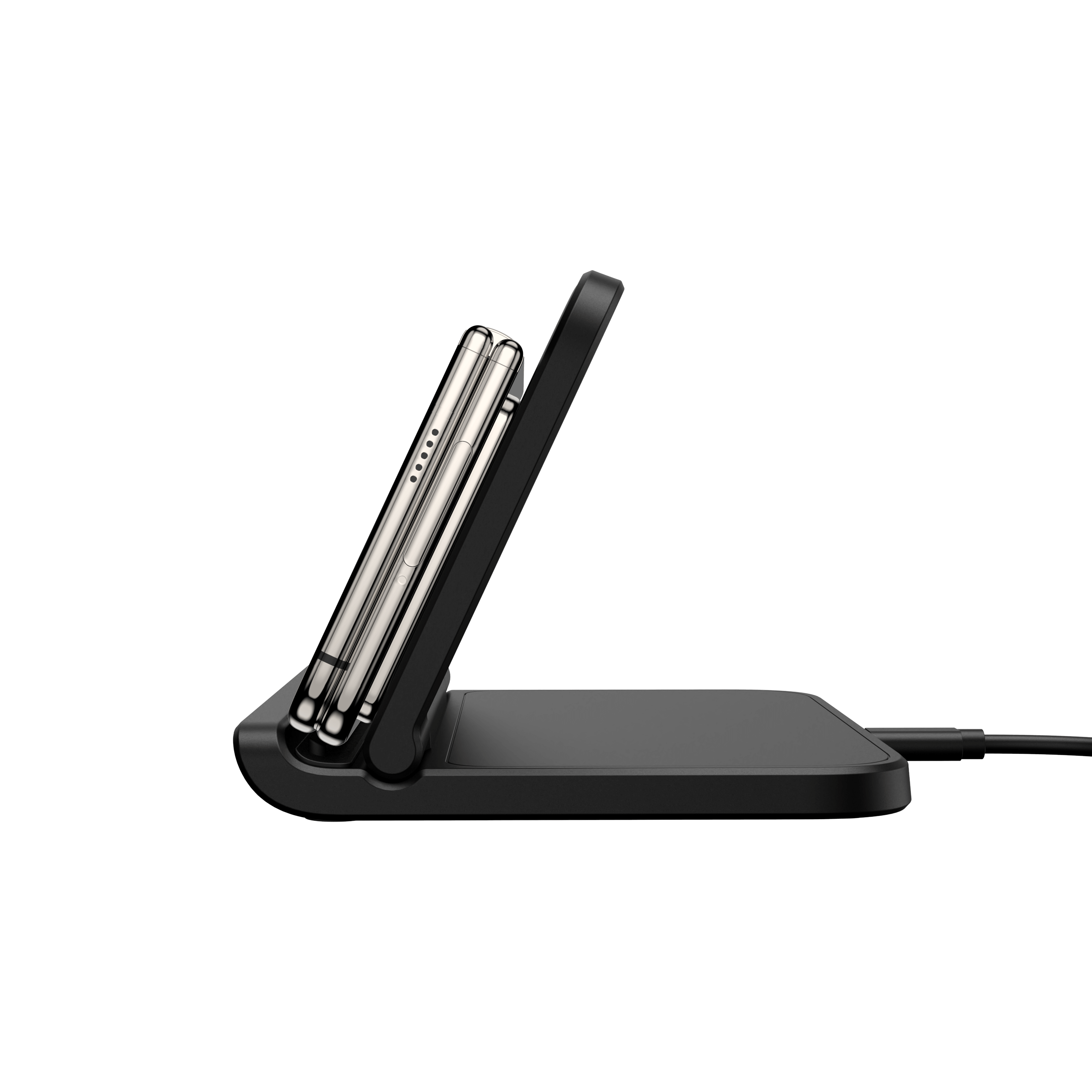 SwanScout 503G wireless charger for Google Pixel Fold, horizontal charging with phone folded, ultra-light foldable design perfect for travel