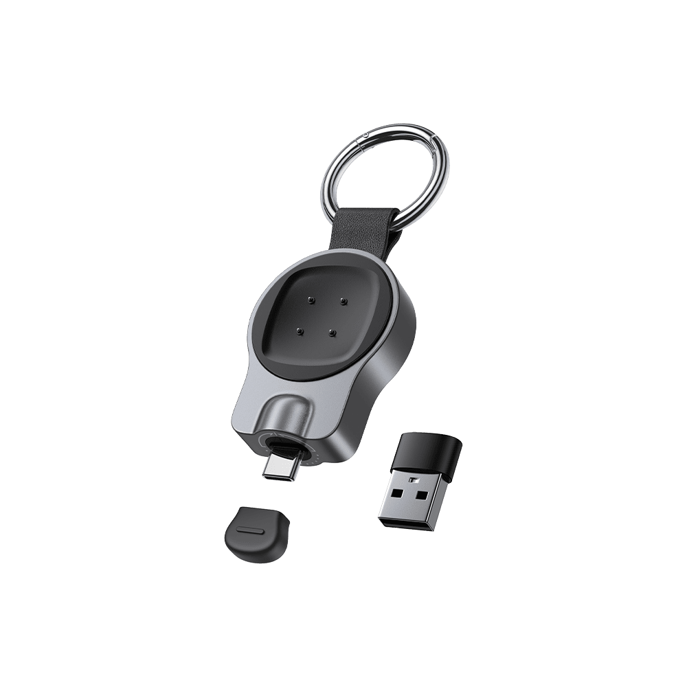 Portable USB-C watch charger for Google Pixel Watch and Fitbit left front view SwanScout 510G2