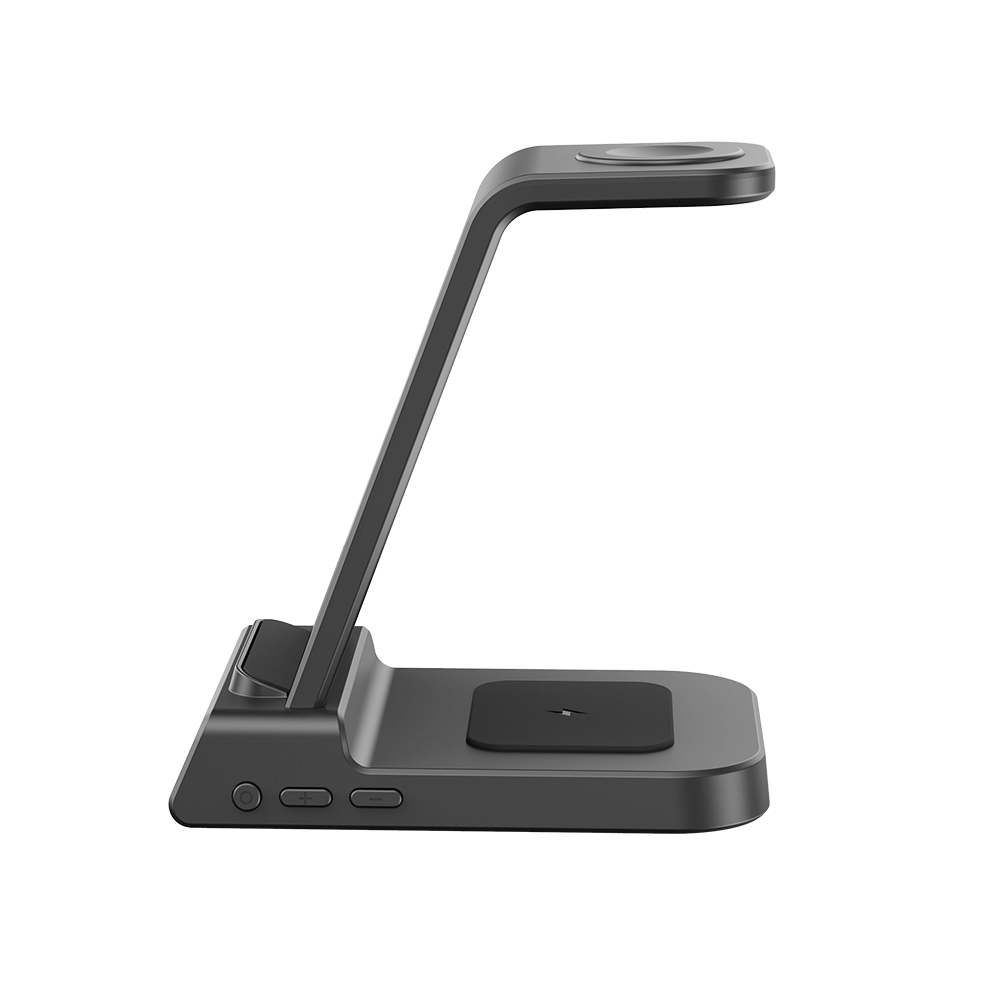 Right side profile of the SwanScout C02, demonstrating the ergonomic viewing angle and space-saving vertical design for desks and nightstands